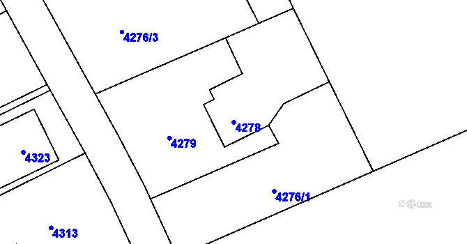 Parcela st. 4278 v KÚ Petřvald u Karviné, Katastrální mapa
