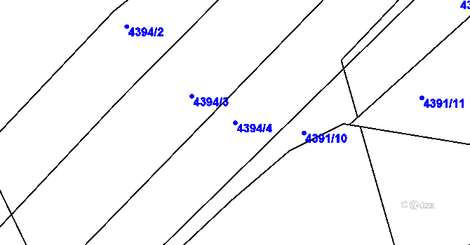 Parcela st. 4394/4 v KÚ Petřvald u Karviné, Katastrální mapa