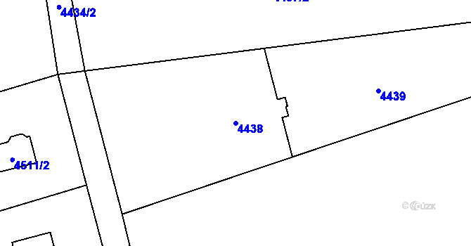 Parcela st. 4438 v KÚ Petřvald u Karviné, Katastrální mapa