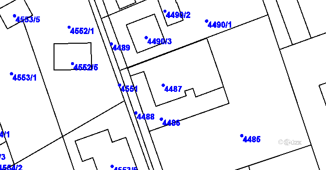 Parcela st. 4487 v KÚ Petřvald u Karviné, Katastrální mapa