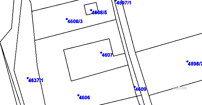 Parcela st. 4607 v KÚ Petřvald u Karviné, Katastrální mapa