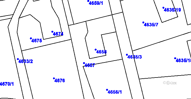 Parcela st. 4658 v KÚ Petřvald u Karviné, Katastrální mapa