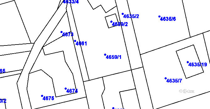 Parcela st. 4659/1 v KÚ Petřvald u Karviné, Katastrální mapa