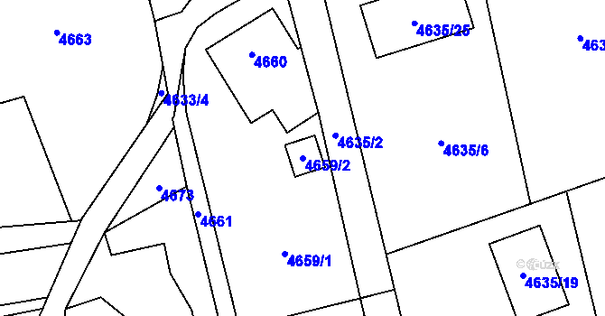 Parcela st. 4659/2 v KÚ Petřvald u Karviné, Katastrální mapa