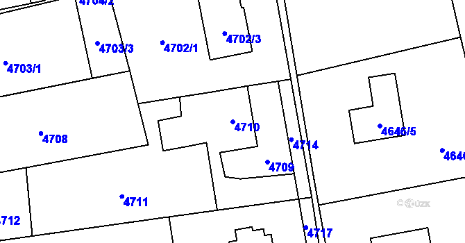 Parcela st. 4710 v KÚ Petřvald u Karviné, Katastrální mapa