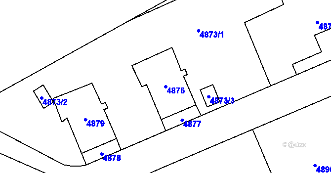 Parcela st. 4876 v KÚ Petřvald u Karviné, Katastrální mapa