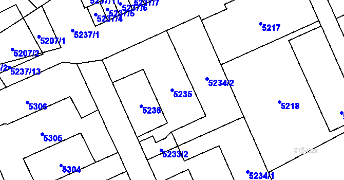 Parcela st. 5235 v KÚ Petřvald u Karviné, Katastrální mapa