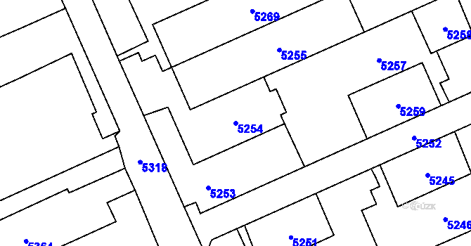 Parcela st. 5254 v KÚ Petřvald u Karviné, Katastrální mapa