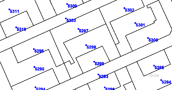 Parcela st. 5298 v KÚ Petřvald u Karviné, Katastrální mapa