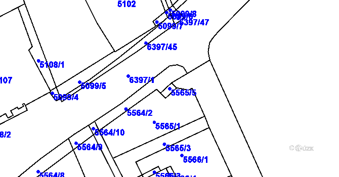 Parcela st. 5565/5 v KÚ Petřvald u Karviné, Katastrální mapa