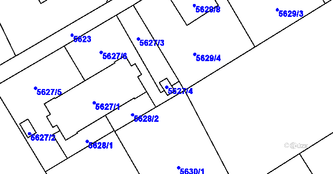 Parcela st. 5627/4 v KÚ Petřvald u Karviné, Katastrální mapa