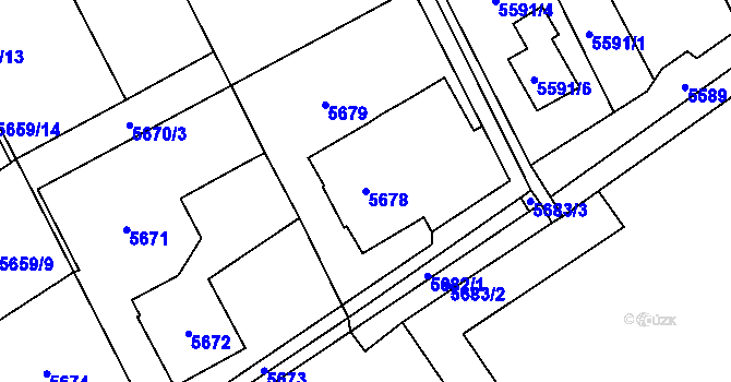 Parcela st. 5678 v KÚ Petřvald u Karviné, Katastrální mapa