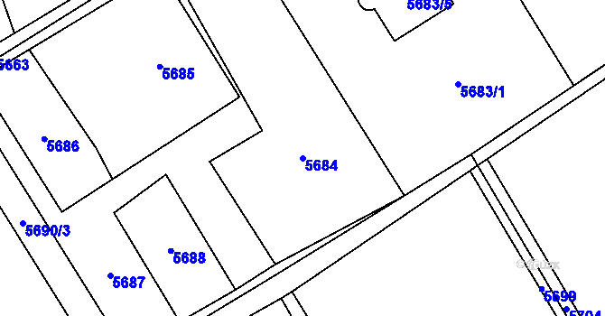 Parcela st. 5684 v KÚ Petřvald u Karviné, Katastrální mapa