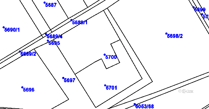 Parcela st. 5700 v KÚ Petřvald u Karviné, Katastrální mapa