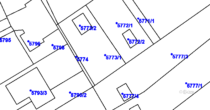 Parcela st. 5773/1 v KÚ Petřvald u Karviné, Katastrální mapa