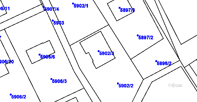 Parcela st. 5902/3 v KÚ Petřvald u Karviné, Katastrální mapa