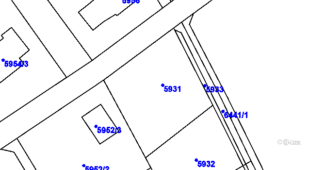 Parcela st. 5931 v KÚ Petřvald u Karviné, Katastrální mapa