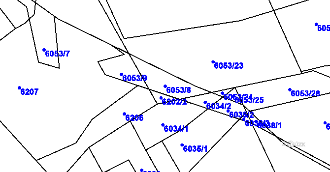 Parcela st. 6053/8 v KÚ Petřvald u Karviné, Katastrální mapa