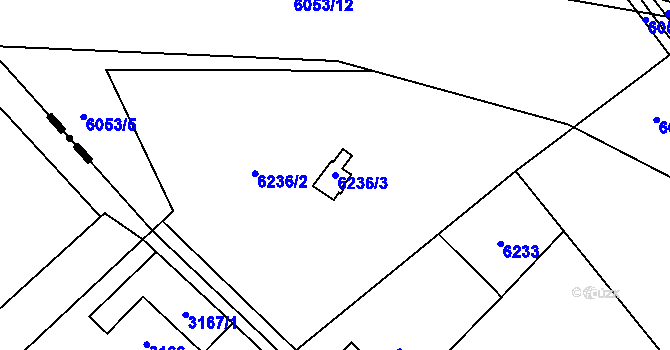 Parcela st. 6236/3 v KÚ Petřvald u Karviné, Katastrální mapa