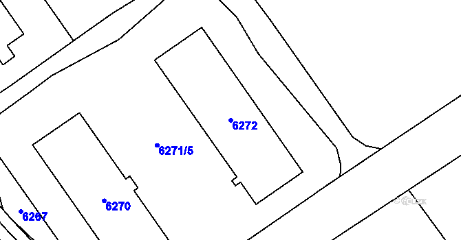 Parcela st. 6272 v KÚ Petřvald u Karviné, Katastrální mapa