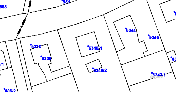 Parcela st. 6340/4 v KÚ Petřvald u Karviné, Katastrální mapa
