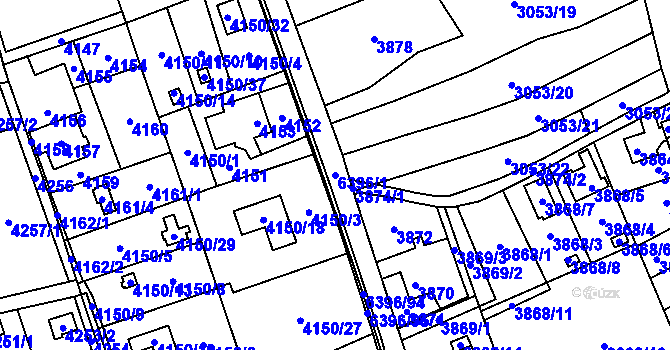 Parcela st. 6396/1 v KÚ Petřvald u Karviné, Katastrální mapa