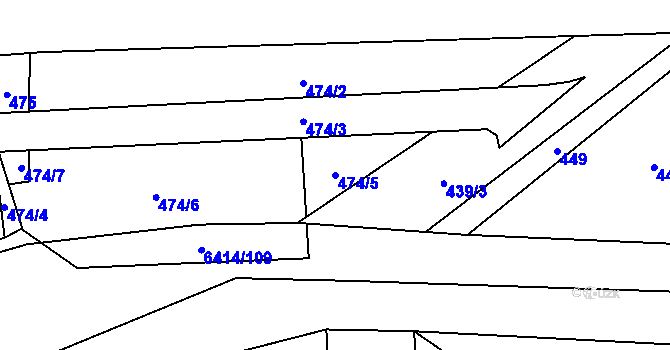 Parcela st. 474/5 v KÚ Petřvald u Karviné, Katastrální mapa