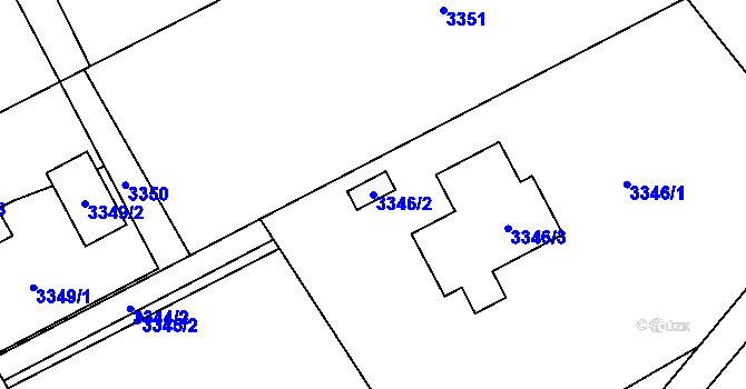 Parcela st. 3346/2 v KÚ Petřvald u Karviné, Katastrální mapa