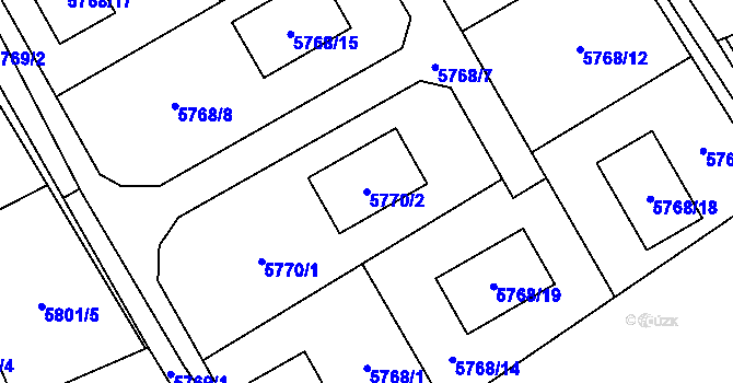 Parcela st. 5770/2 v KÚ Petřvald u Karviné, Katastrální mapa