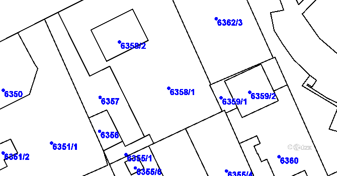 Parcela st. 6358/1 v KÚ Petřvald u Karviné, Katastrální mapa