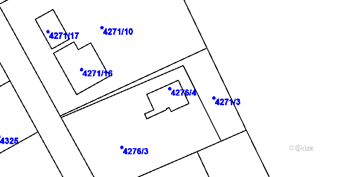Parcela st. 4276/4 v KÚ Petřvald u Karviné, Katastrální mapa