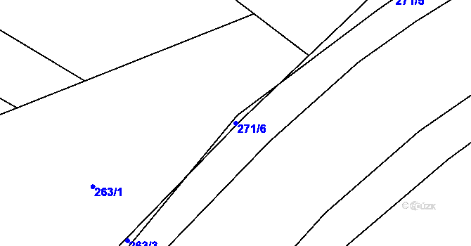 Parcela st. 271/6 v KÚ Petřvald u Nového Jičína, Katastrální mapa