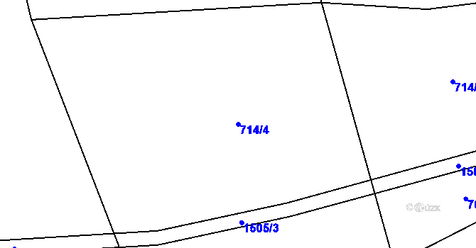 Parcela st. 714/4 v KÚ Pičín, Katastrální mapa