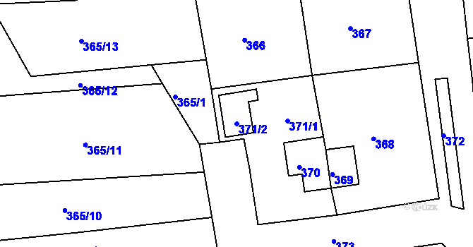 Parcela st. 371/2 v KÚ Pila, Katastrální mapa