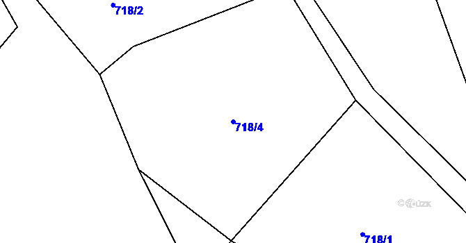 Parcela st. 718/4 v KÚ Pila, Katastrální mapa