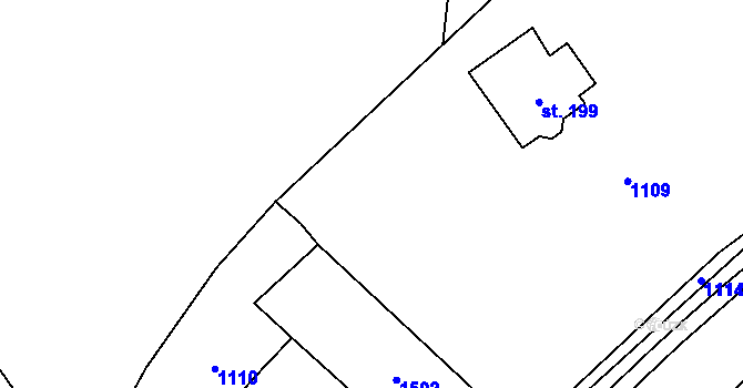 Parcela st. 700/3 v KÚ Pilníkov III, Katastrální mapa