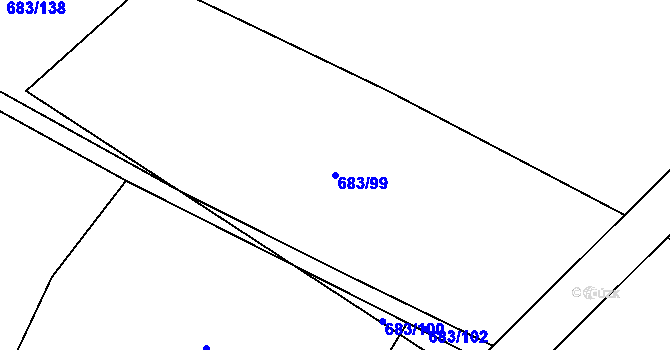 Parcela st. 683/99 v KÚ Bukovice u Písařova, Katastrální mapa