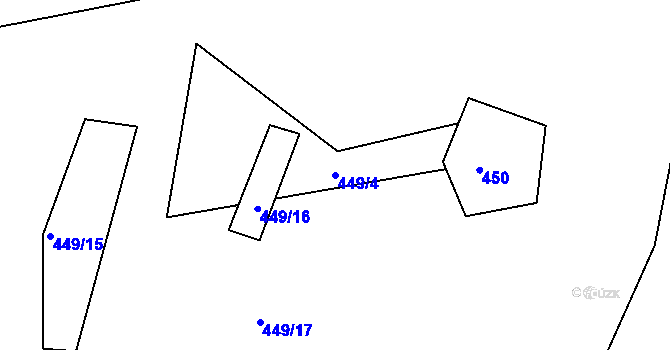 Parcela st. 449/4 v KÚ Písařov, Katastrální mapa