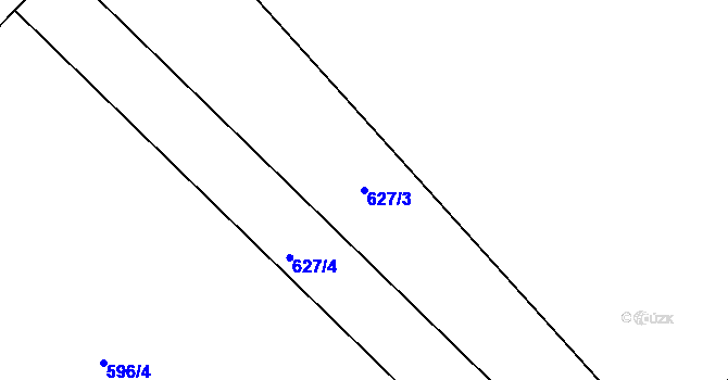 Parcela st. 627/3 v KÚ Písařov, Katastrální mapa