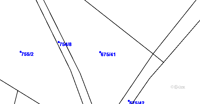 Parcela st. 675/41 v KÚ Písařov, Katastrální mapa