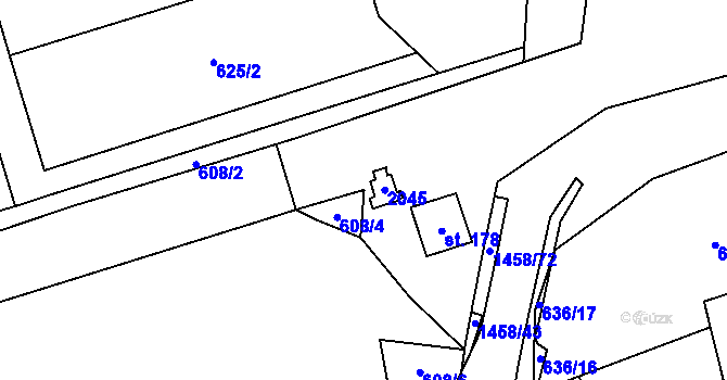 Parcela st. 439 v KÚ Písečná u Jeseníka, Katastrální mapa