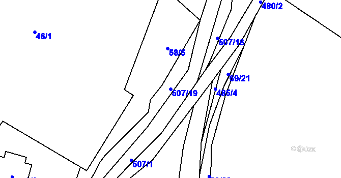 Parcela st. 507/19 v KÚ Studený Zejf, Katastrální mapa