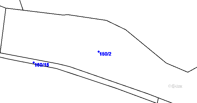 Parcela st. 150/2 v KÚ Písečné u Slavonic, Katastrální mapa