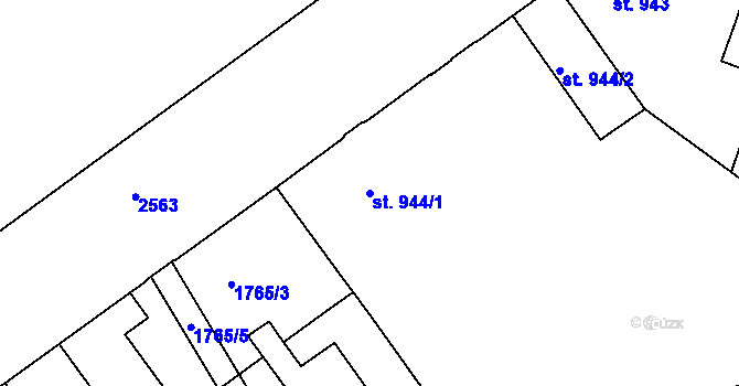 Parcela st. 944/1 v KÚ Písek, Katastrální mapa