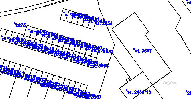 Parcela st. 2853 v KÚ Písek, Katastrální mapa