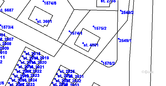 Parcela st. 4001 v KÚ Písek, Katastrální mapa