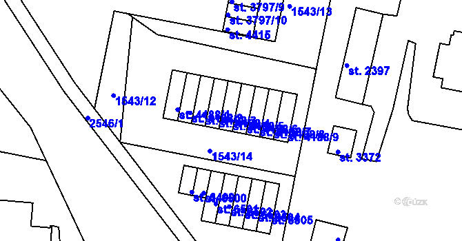 Parcela st. 4188/5 v KÚ Písek, Katastrální mapa
