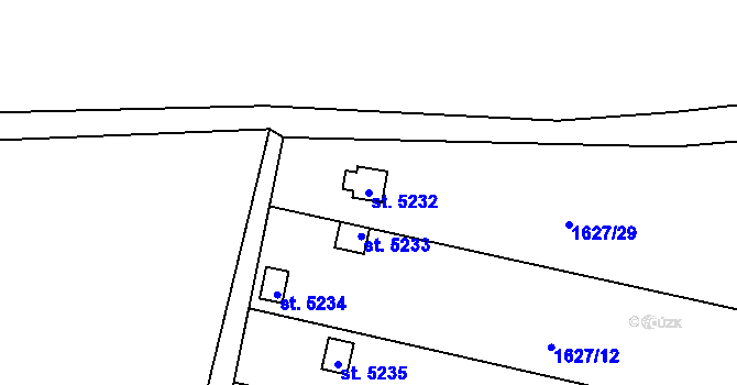 Parcela st. 5232 v KÚ Písek, Katastrální mapa