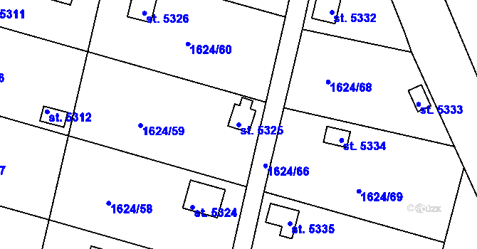 Parcela st. 5325 v KÚ Písek, Katastrální mapa