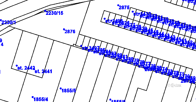 Parcela st. 5383 v KÚ Písek, Katastrální mapa